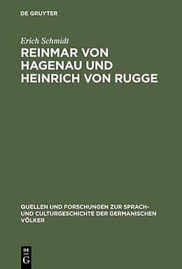 Fester Einband Reinmar von Hagenau und Heinrich von Rugge von Erich Schmidt