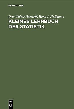 Fester Einband Kleines Lehrbuch der Statistik von Otto Walter Haseloff, Hans-J. Hoffmann
