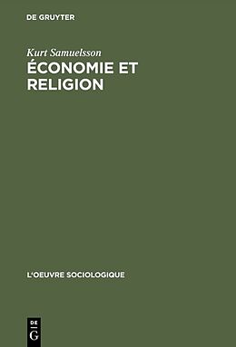 Livre Relié Économie et religion de Kurt Samuelsson
