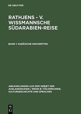 Fester Einband Rathjens - v. Wissmannsche Südarabien-Reise / Sabäische Inschriften von 