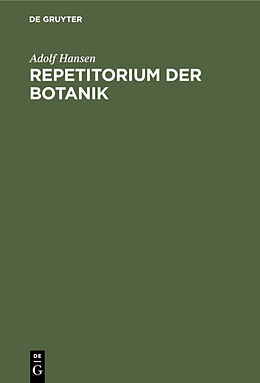 Fester Einband Repetitorium der Botanik von Adolf Hansen