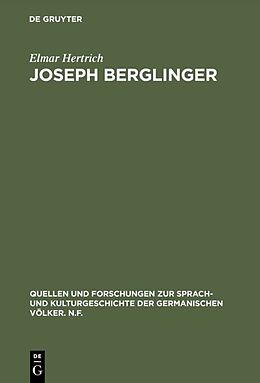 Fester Einband Joseph Berglinger von Elmar Hertrich