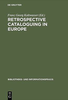 E-Book (pdf) Retrospective cataloguing in Europe von 