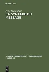 E-Book (pdf) La syntaxe du message von Peter Blumenthal