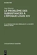 E-Book (pdf) La production des céréales et la société rurale  Notes von Jean Meuvret