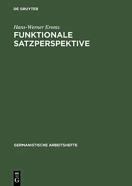 PDF Funktionale Satzperspektive von Hans-Werner Eroms