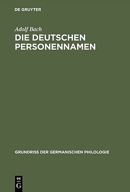 E-Book (pdf) Die deutschen Personennamen von Adolf Bach