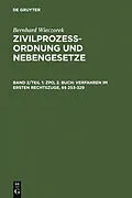 E-Book (pdf) ZPO, 2. Buch: Verfahren im ersten Rechtszuge, §§ 253-329 von Bernhard Wieczorek