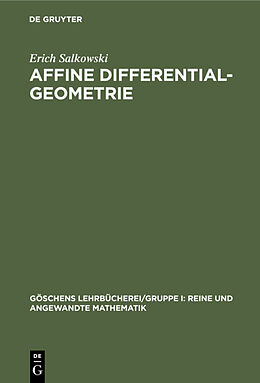 E-Book (pdf) Affine Differentialgeometrie von Erich Salkowski
