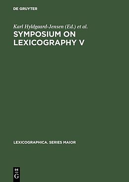 eBook (pdf) Symposium on Lexicography V de 