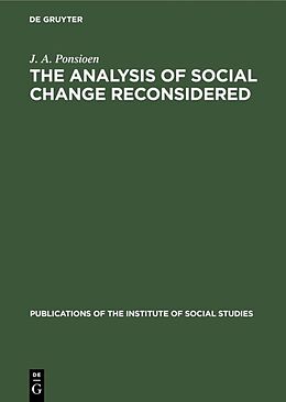 eBook (pdf) The analysis of social change reconsidered de J. A. Ponsioen