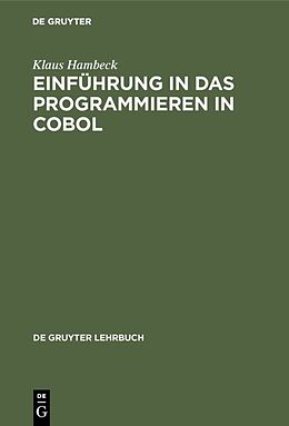 E-Book (pdf) Einführung in das Programmieren in COBOL von Klaus Hambeck