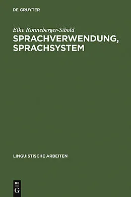 E-Book (pdf) Sprachverwendung, Sprachsystem von Elke Ronneberger-Sibold