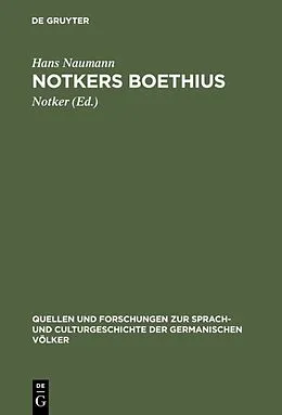 E-Book (pdf) Notkers Boethius von Hans Naumann