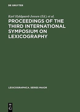 E-Book (pdf) Proceedings of the Third International Symposium on Lexicography von 