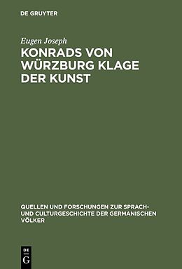 E-Book (pdf) Konrads von Würzburg Klage der Kunst von Eugen Joseph