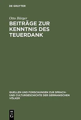 E-Book (pdf) Beiträge zur Kenntnis des Teuerdank von Otto Bürger