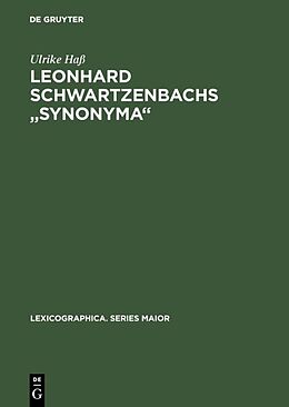 E-Book (pdf) Leonhard Schwartzenbachs &quot;Synonyma&quot; von Ulrike Haß