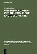 E-Book (pdf) Untersuchungen zur neuenglischen Lautgeschichte von Wilhelm Horn