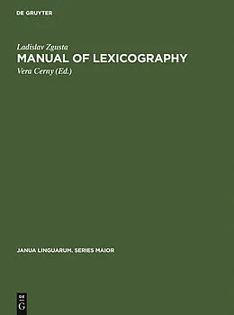E-Book (pdf) Manual of lexicography von Ladislav Zgusta