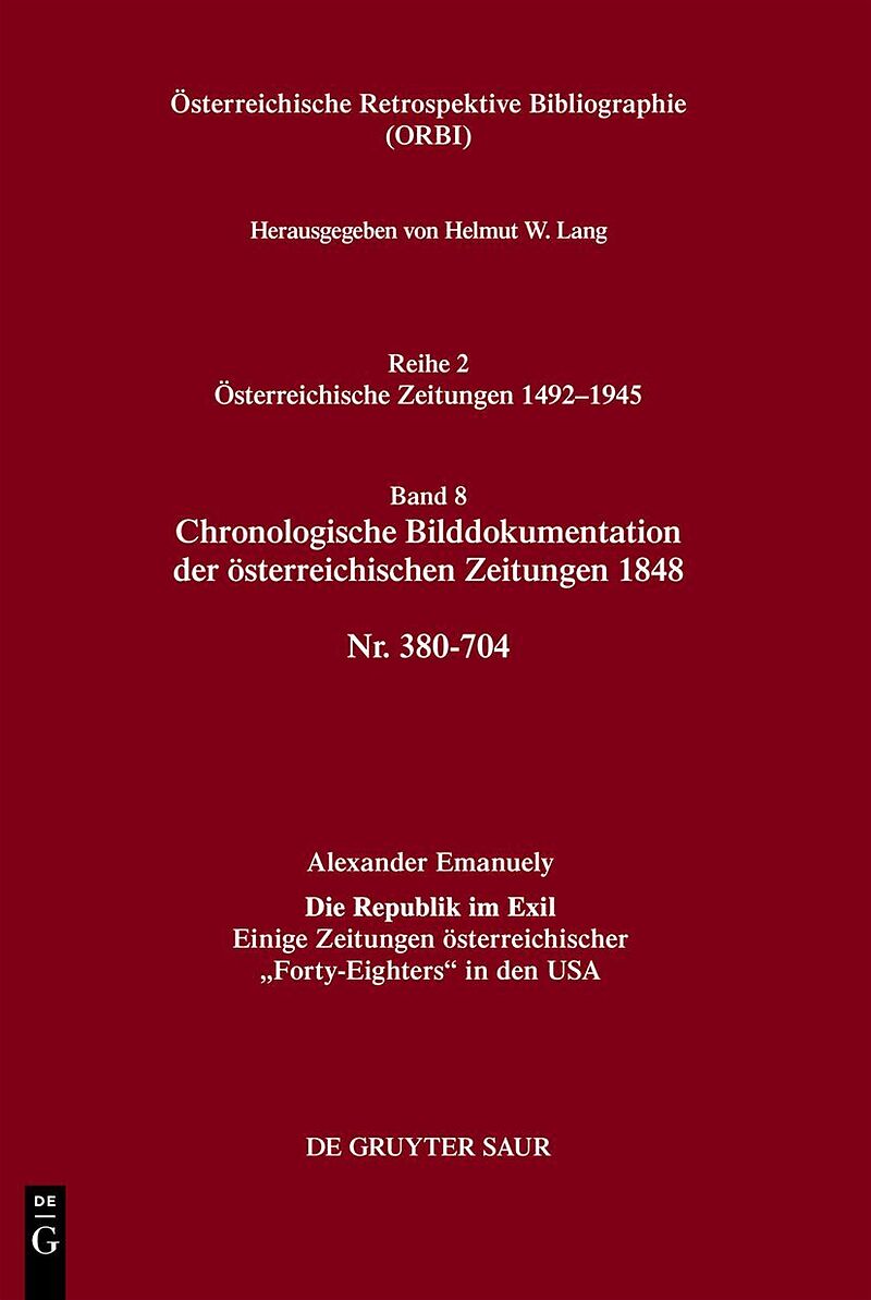 Chronologische Bilddokumentation der österreichischen Zeitungen 1848