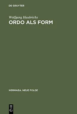 E-Book (pdf) Ordo als Form von Wolfgang Haubrichs
