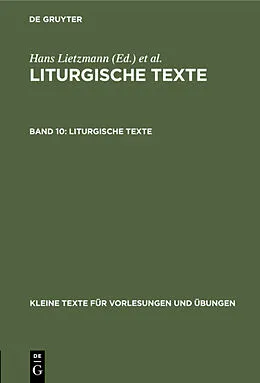 E-Book (pdf) Liturgische Texte von Hans Lietzmann