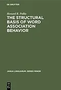 E-Book (pdf) The structural basis of word association behavior von Howard R. Pollio