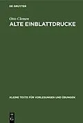 E-Book (pdf) Alte Einblattdrucke von Otto Clemen