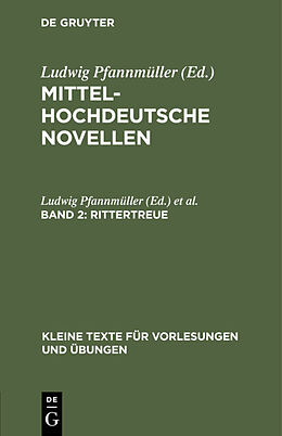 E-Book (pdf) Mittelhochdeutsche Novellen / Rittertreue von 