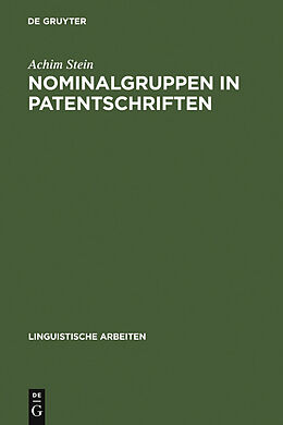 E-Book (pdf) Nominalgruppen in Patentschriften von Achim Stein