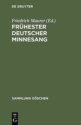 E-Book (pdf) Frühester deutscher Minnesang von 