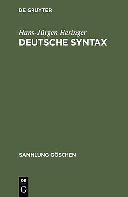 E-Book (pdf) Deutsche Syntax von Hans-Jürgen Heringer