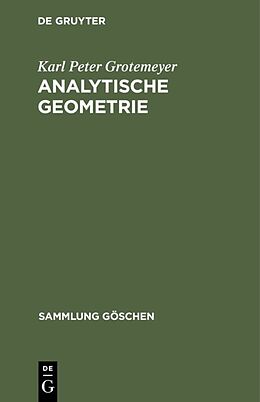 E-Book (pdf) Analytische Geometrie von Karl Peter Grotemeyer