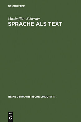 E-Book (pdf) Sprache als Text von Maximilian Scherner