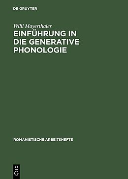 E-Book (pdf) Einführung in die generative Phonologie von Willi Mayerthaler