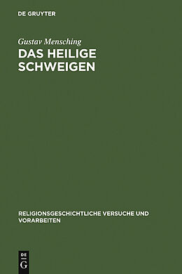 E-Book (pdf) Das heilige Schweigen von Gustav Mensching