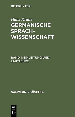 E-Book (pdf) Hans Krahe: Germanische Sprachwissenschaft / Einleitung und Lautlehre von Hans Krahe