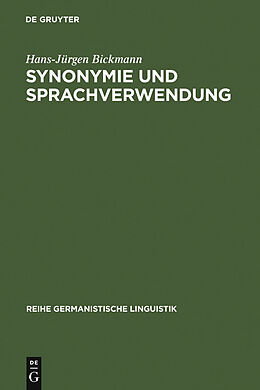 E-Book (pdf) Synonymie und Sprachverwendung von Hans-Jürgen Bickmann