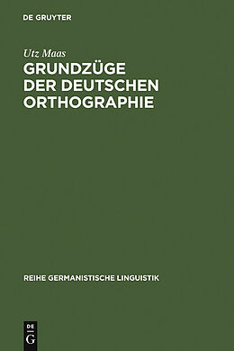 E-Book (pdf) Grundzüge der deutschen Orthographie von Utz Maas