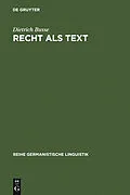 PDF Recht als Text von Dietrich Busse