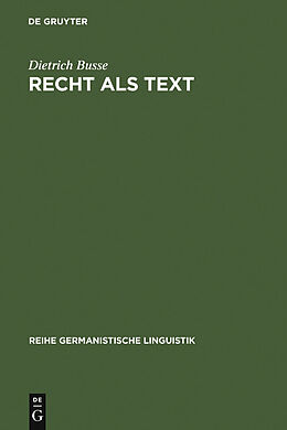 E-Book (pdf) Recht als Text von Dietrich Busse