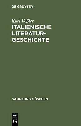 E-Book (pdf) Italienische Literaturgeschichte von Karl Voßler