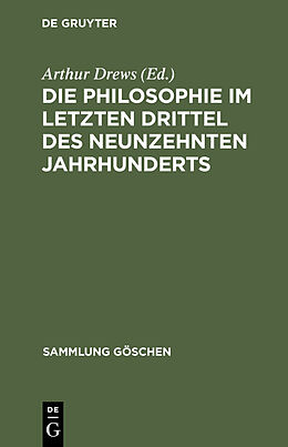 E-Book (pdf) Die Philosophie im letzten Drittel des neunzehnten Jahrhunderts von 
