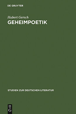 E-Book (pdf) Geheimpoetik von Hubert Gersch