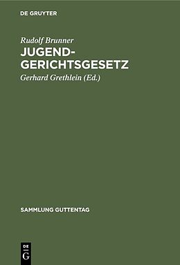 E-Book (pdf) Jugendgerichtsgesetz von Rudolf Brunner