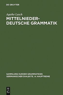 E-Book (pdf) Mittelniederdeutsche Grammatik von Agathe Lasch