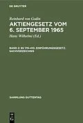 E-Book (pdf) §§ 179410. Einführungsgesetz. Sachverzeichnis von Reinhard von Godin