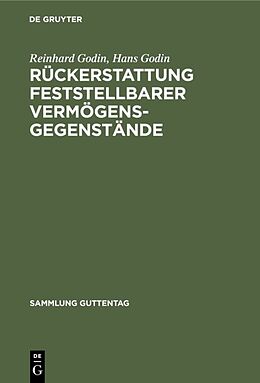 E-Book (pdf) Rückerstattung feststellbarer Vermögensgegenstände von Reinhard Godin, Hans Godin
