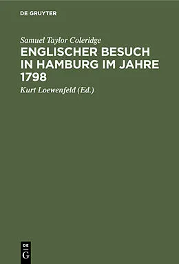 E-Book (pdf) Englischer Besuch in Hamburg im Jahre 1798 von Samuel Taylor Coleridge